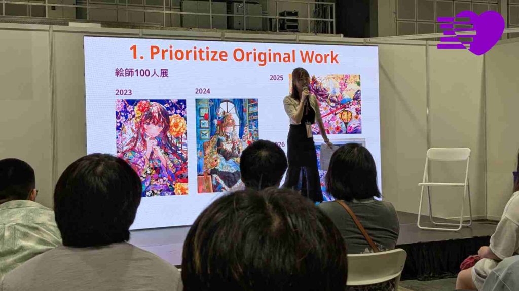 Japanese artist Yukoring shares about prioritizing original work at her AFA CSF talk