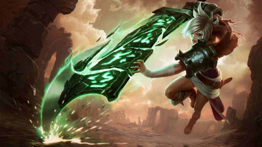 LoL fighter champion Riven splashart official wallpaper