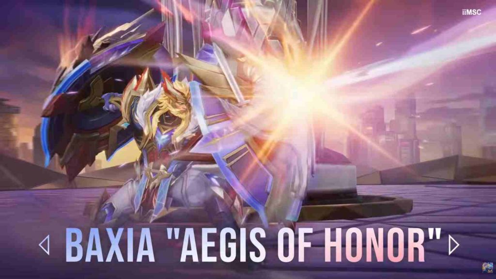 MSC Pass 2026 offering the exclusive Baxia skin, Aegis of Honor