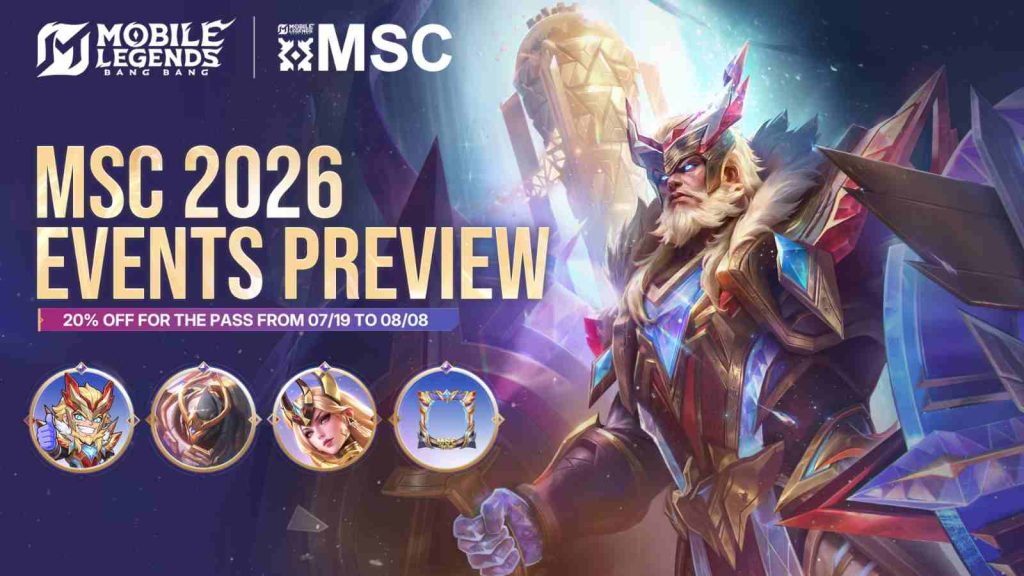 MSC Pass 2026 events and rewards preview, including the exclusive Baxia skin