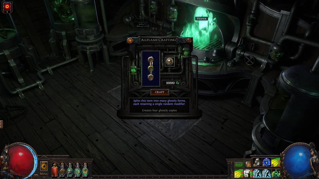 Path of Exile Curse of the Allflame crafting mechanic