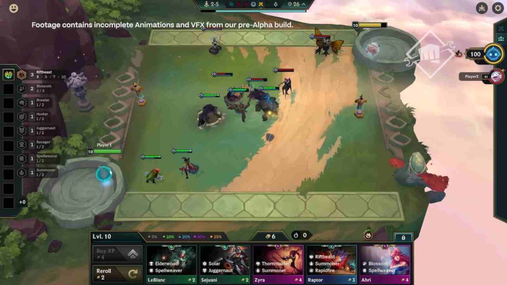 TFT Enchanted Wilds Set gameplay in alpha mode by Riot Games
