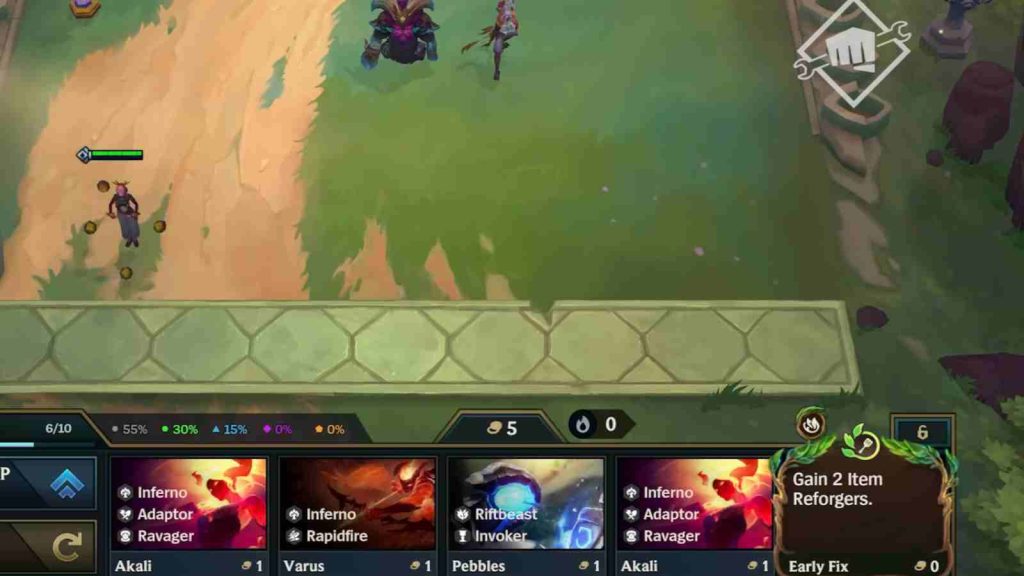 Wisp appearing in the shop at the right bottom corner in TFT Enchanted Wilds gameplay alpha build by Riot Games
