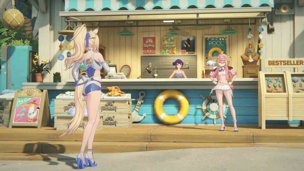 The summer event in Zenless Zone Zero 3.1 featuring Agents Sigrid in her Majestic Wavechaser outfit and Lucy in her Princess on Holiday outfit.