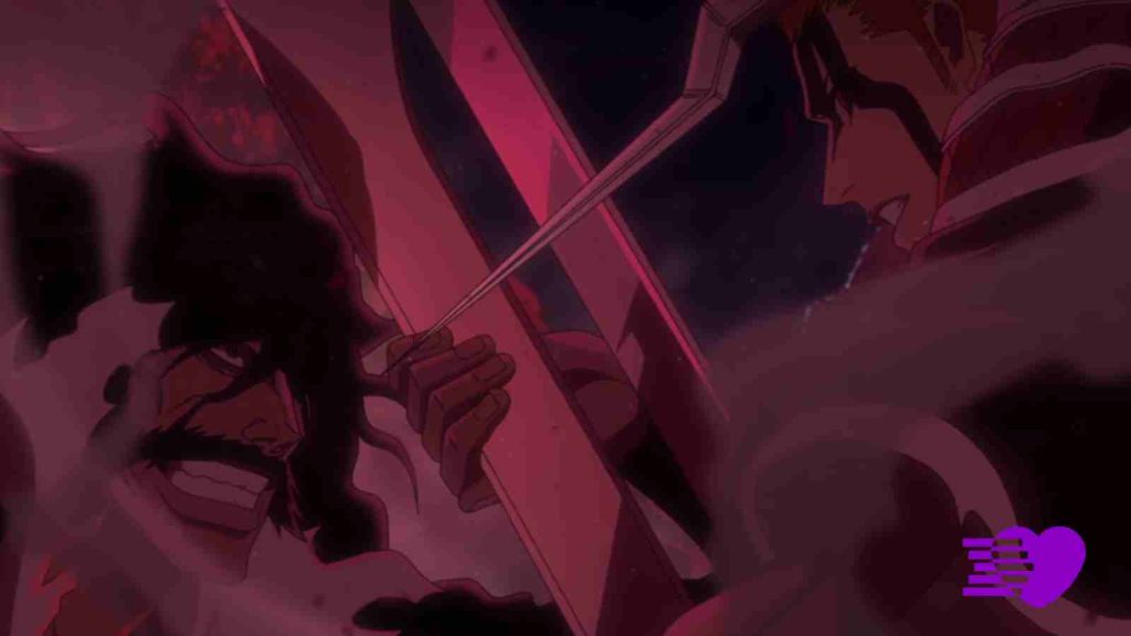Yhwach stops Ichigo's blade with his hand in Bleach Thousand Year Blood War anime Part 4 Episode 44