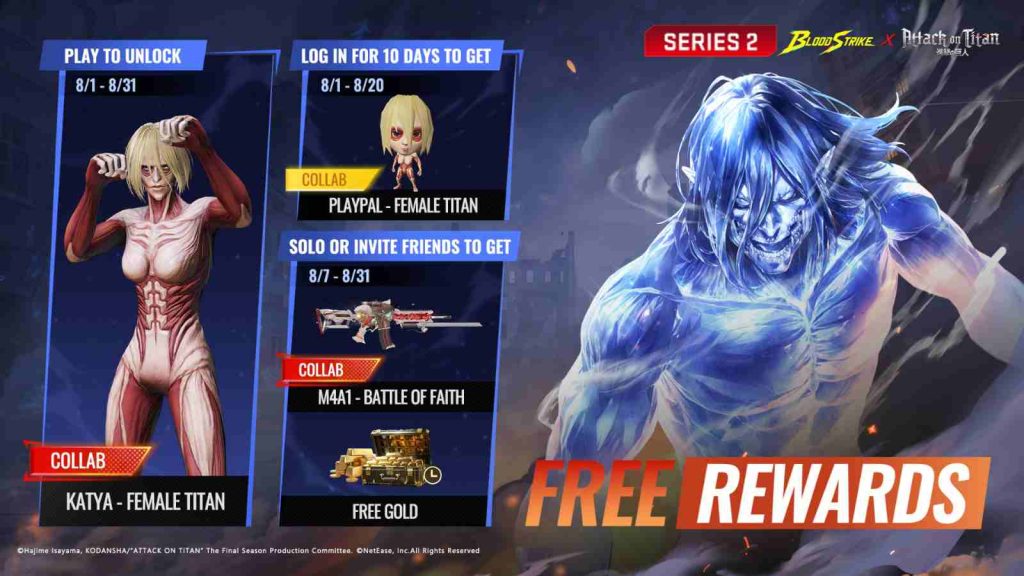 How to get Blood Strike Attack on Titan Skins for free 