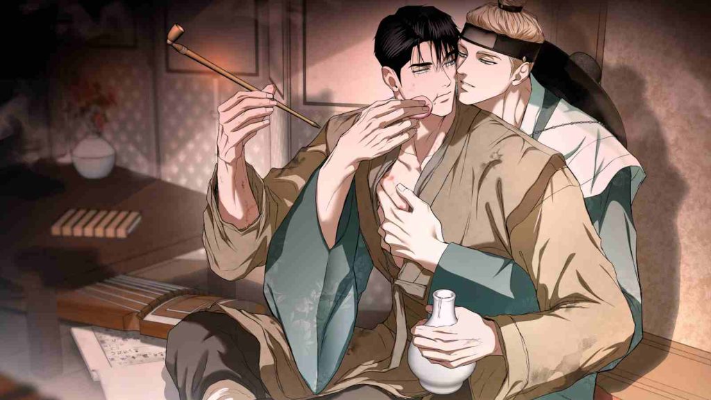 Aaron and Yujin Chuseok 2024 drawing by Flashlight manhwa author Yangma