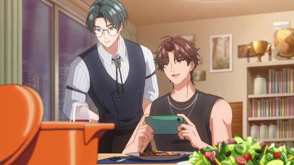 Towa and Ignas eating at home in the Godly Love: On Air animated short.