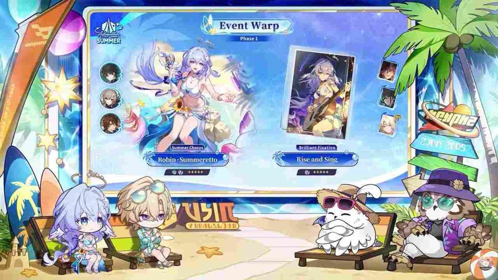 Honkai Star Rail 4.5 banners for Phase 1 featuring Robin Summeretto.