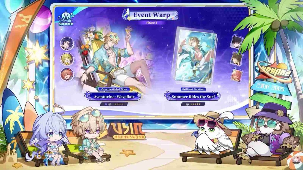 Honkai Star Rail 4.5 banners for Phase 2 featuring Aventurine Waveflair.