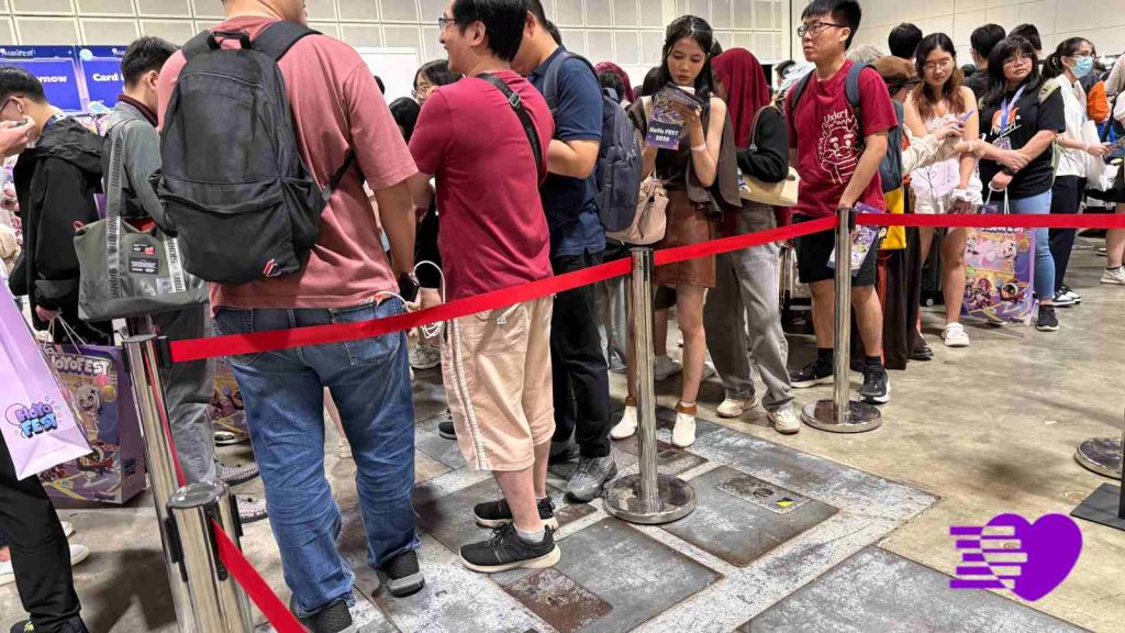 Exposed concrete floor during HoYoFEST 2026 Singapore at Suntec Convention Center