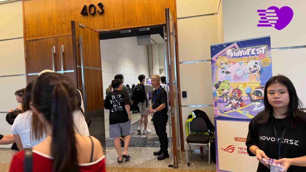 HoYoFEST 2026 Singapore entrance with a single banner