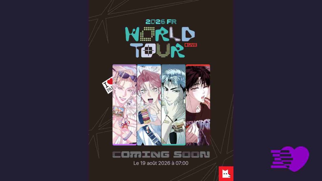 Lezhin World Tour 2026 France lineup featuring Honey Trouble and R2R: Run to Red