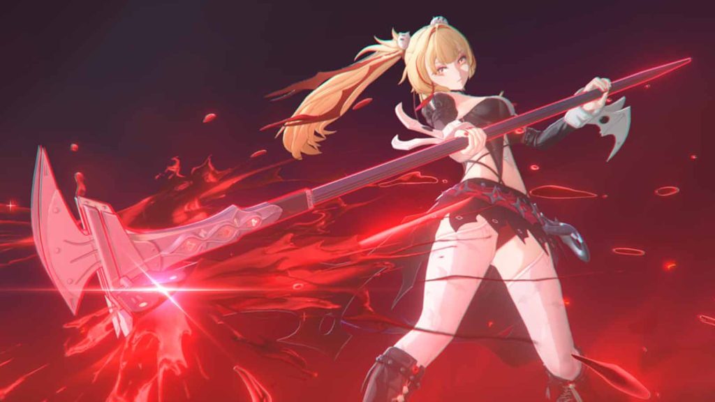 Claret using her weapon in Zenless Zone Zero.