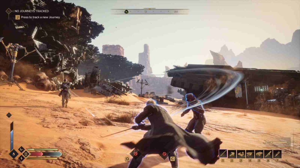 Basic combat mechanics in Dune Awakening official screenshot 