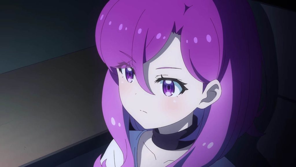 Mochiko Kogane showing a serious look on her face in the FX Fighter Kurumi-chan anime series.