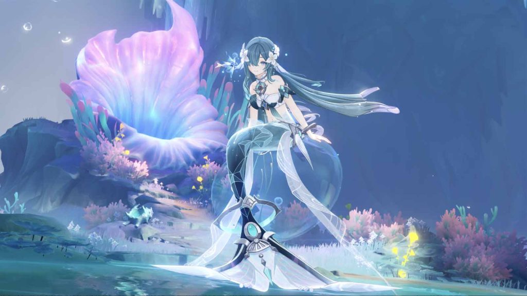 Vodyanitsa in her mermaid form in Genshin Impact 7.1.