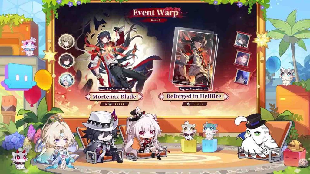 Honkai Star Rail version 4.6 banner featuring Mortenax Blade along with 4-star characters Qingque, Xueyi, and Misha.