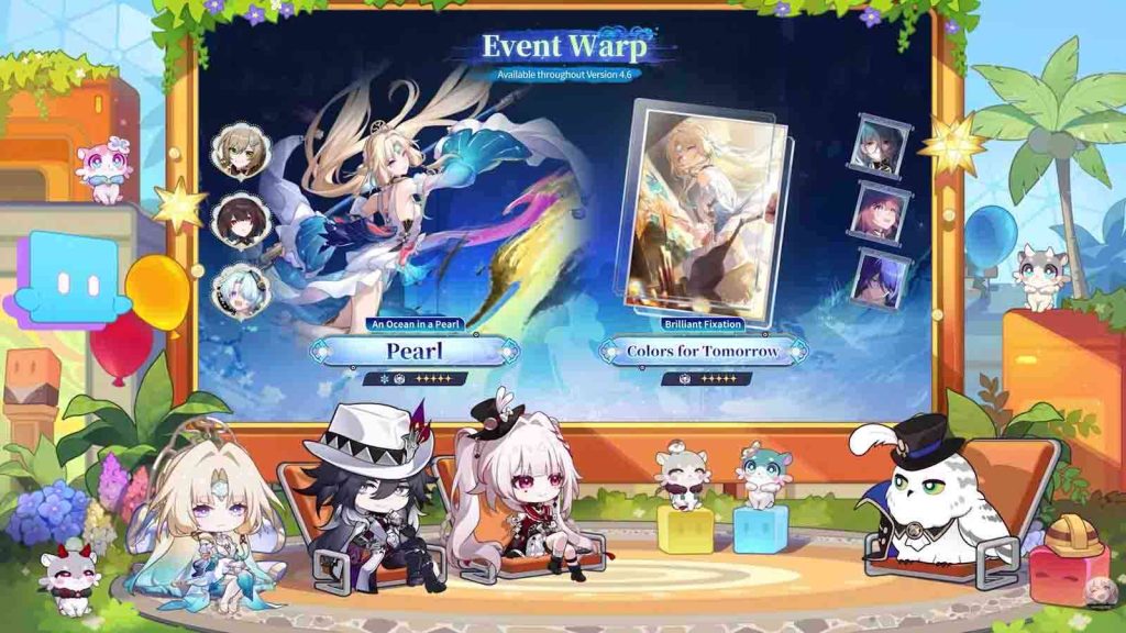 Honai Star Rail version 4.6 banner featuring Pearl along with 4-star characters Qingque, Xueyi, and Misha.