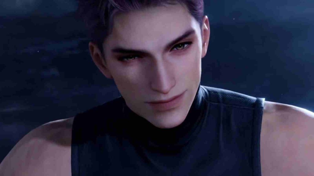 Love and Deepspace Valko smiling during his video preview during the version 6.0 livestream
