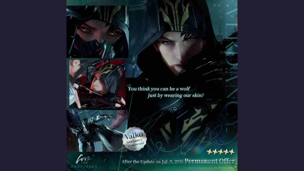 Love and Deepspace Valko Verdancy Wildwind memory preview