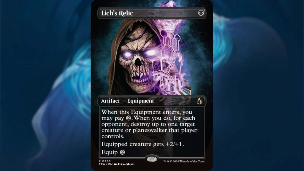 MTG Reality Fracture: Hexhaven Lich's Relic card with description