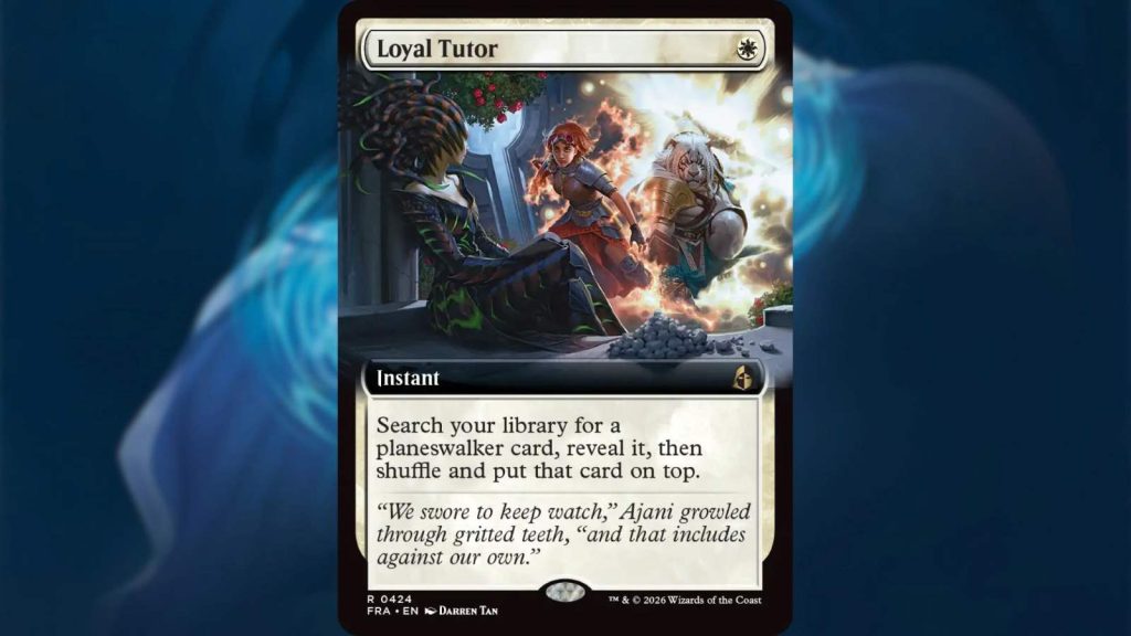 MTG Reality Fracture: Hexhaven Loyal Tutor card with description