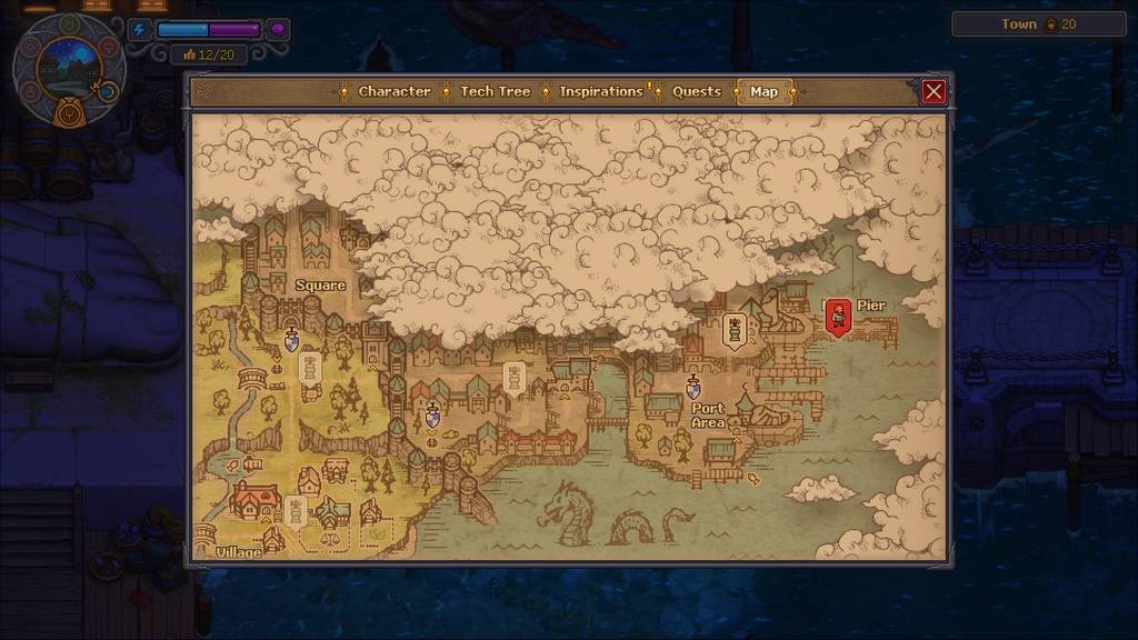 Pier trader map location in Graveyard Keeper 2